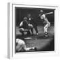 Milwaukee Braves Henry Aaron Batting During Baseball Game-null-Framed Premium Photographic Print