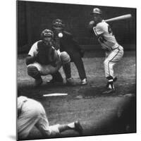 Milwaukee Braves Henry Aaron Batting During Baseball Game-null-Mounted Premium Photographic Print