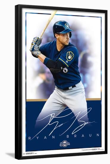 Milwaukee Brewers - R Braun 17-null-Framed Poster