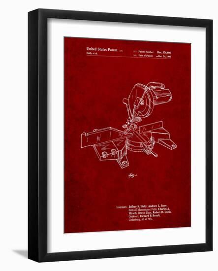 Milwaukee Compound Miter Saw Patent-Cole Borders-Framed Art Print