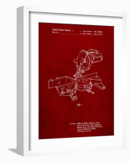 Milwaukee Compound Miter Saw Patent-Cole Borders-Framed Art Print