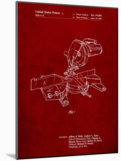 Milwaukee Compound Miter Saw Patent-Cole Borders-Mounted Art Print