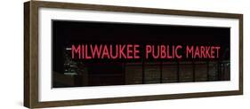 Milwaukee Public Market Neon-Steve Gadomski-Framed Photographic Print