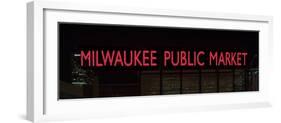 Milwaukee Public Market Neon-Steve Gadomski-Framed Photographic Print