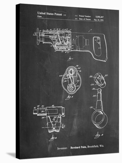 Milwaukee Reciprocating Saw Patent-Cole Borders-Stretched Canvas