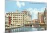 Milwaukee River, Downtown Milwaukee, Wisconsin-null-Mounted Premium Giclee Print