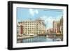 Milwaukee River, Downtown Milwaukee, Wisconsin-null-Framed Art Print