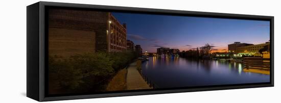 Milwaukee Riverwalk-Steve Gadomski-Framed Stretched Canvas