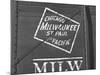 Milwaukee Road Boxcar Showing Logo-null-Mounted Photographic Print