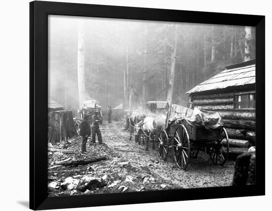 Milwaukee Road Construction Camp, Circa 1906-Asahel Curtis-Framed Giclee Print