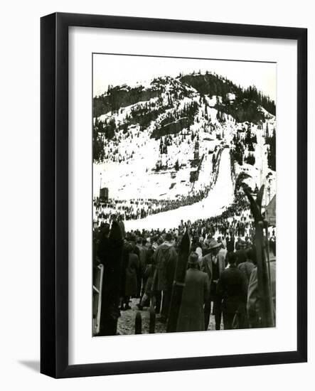 Milwaukee Road Ski Bowl, ca. 1946-null-Framed Giclee Print