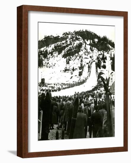 Milwaukee Road Ski Bowl, ca. 1946-null-Framed Giclee Print