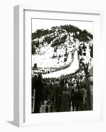 Milwaukee Road Ski Bowl, ca. 1946-null-Framed Giclee Print