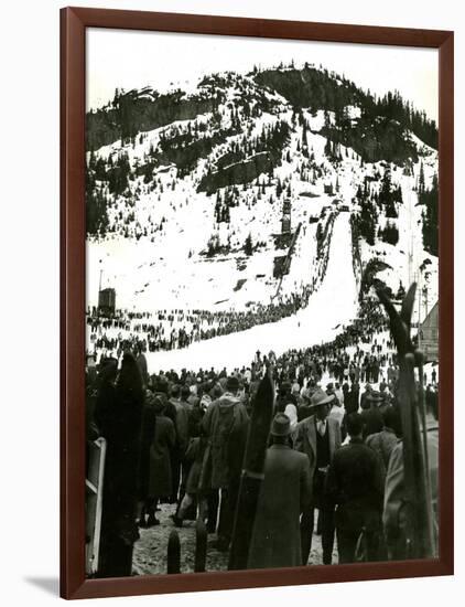 Milwaukee Road Ski Bowl, ca. 1946-null-Framed Giclee Print