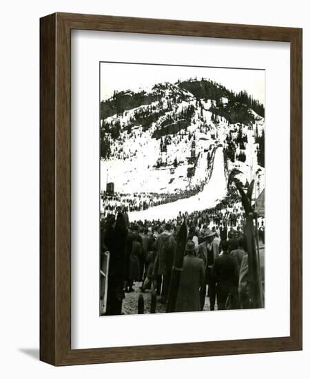 Milwaukee Road Ski Bowl, ca. 1946-null-Framed Giclee Print