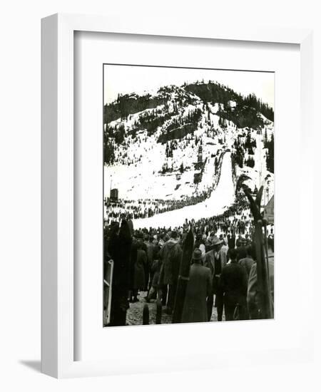 Milwaukee Road Ski Bowl, ca. 1946-null-Framed Giclee Print