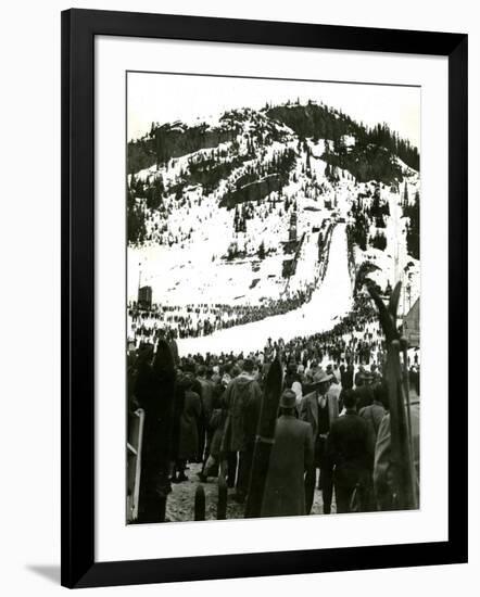 Milwaukee Road Ski Bowl, ca. 1946-null-Framed Giclee Print