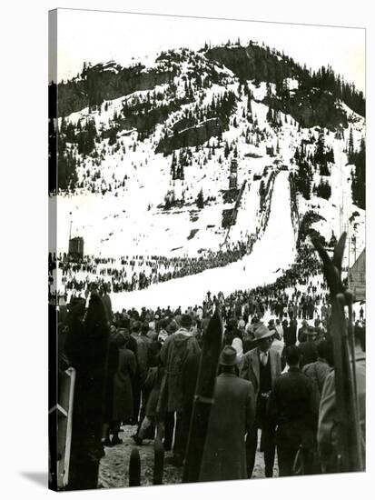 Milwaukee Road Ski Bowl, ca. 1946-null-Stretched Canvas