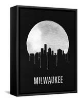 Milwaukee Skyline Black-null-Framed Stretched Canvas