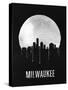 Milwaukee Skyline Black-null-Stretched Canvas