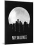 Milwaukee Skyline Black-null-Mounted Art Print