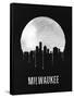 Milwaukee Skyline Black-null-Framed Stretched Canvas