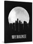 Milwaukee Skyline Black-null-Stretched Canvas