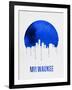 Milwaukee Skyline Blue-null-Framed Art Print