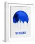 Milwaukee Skyline Blue-null-Framed Art Print