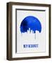 Milwaukee Skyline Blue-null-Framed Art Print