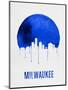 Milwaukee Skyline Blue-null-Mounted Art Print