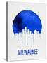 Milwaukee Skyline Blue-null-Stretched Canvas