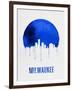 Milwaukee Skyline Blue-null-Framed Art Print