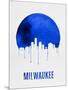 Milwaukee Skyline Blue-null-Mounted Art Print