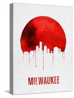 Milwaukee Skyline Red-null-Stretched Canvas