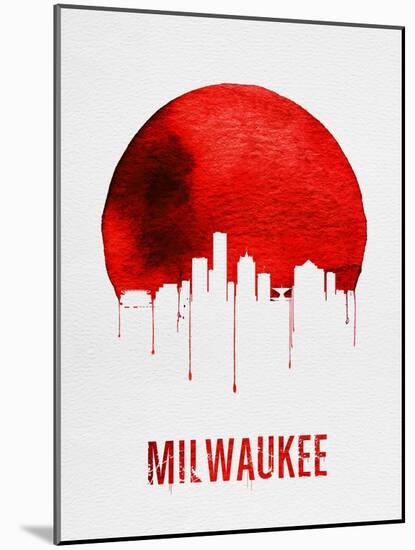 Milwaukee Skyline Red-null-Mounted Art Print