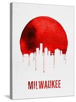Milwaukee Skyline Red-null-Stretched Canvas
