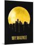 Milwaukee Skyline Yellow-null-Mounted Art Print