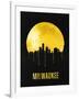 Milwaukee Skyline Yellow-null-Framed Art Print