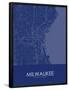 Milwaukee, United States of America Blue Map-null-Framed Poster