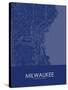 Milwaukee, United States of America Blue Map-null-Stretched Canvas