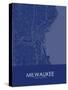 Milwaukee, United States of America Blue Map-null-Stretched Canvas