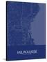 Milwaukee, United States of America Blue Map-null-Stretched Canvas