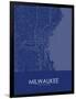 Milwaukee, United States of America Blue Map-null-Framed Poster