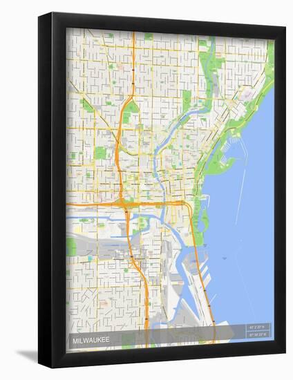 Milwaukee, United States of America Map-null-Framed Poster