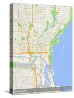 Milwaukee, United States of America Map-null-Stretched Canvas