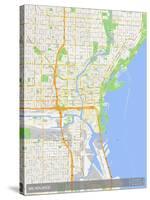 Milwaukee, United States of America Map-null-Stretched Canvas