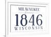 Milwaukee, Wisconsin - Established Date (Blue)-Lantern Press-Framed Art Print