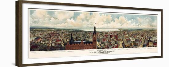 Milwaukee Wisconsin From City Hall Tower 1898-Vintage Lavoie-Framed Giclee Print