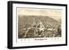 Milwaukee, Wisconsin - Panoramic Map-Lantern Press-Framed Premium Giclee Print